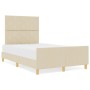 Estructura de cama  en crema - 120x190 cm, Tela | Foro24.es | Tu tienda online para hogar, jardín y más Foro24.es