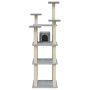 Rascador para gatos con postes de sisal gris claro 171 cm de vidaXL, Mobiliario para gatos - Ref: Foro24-171486, Precio: 64,6...