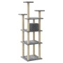 Rascador para gatos con postes de sisal gris claro 171 cm de vidaXL, Mobiliario para gatos - Ref: Foro24-171486, Precio: 64,6...