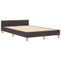 Cama Marrón Oscuro 120x200 cm de Tela de , Camas y somieres - Ref: Foro24-3344798, Precio: 168,15 €, Descuento: %