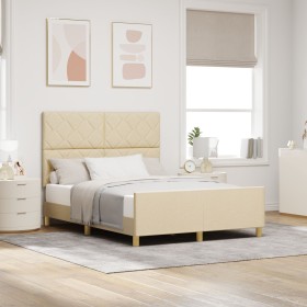 Comprar Estructura de Cama de Tela Crema -