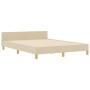 Estructura de Cama de Tela Crema  - 140x190 cm | Foro24.es | Tu tienda online para hogar, jardín y más Foro24.es