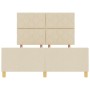Estructura de Cama de Tela Crema  - 140x190 cm | Foro24.es | Tu tienda online para hogar, jardín y más Foro24.es