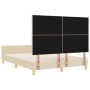 Estructura de Cama de Tela Crema  - 140x190 cm | Foro24.es | Tu tienda online para hogar, jardín y más Foro24.es