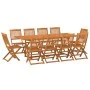 Set de comedor para jardín 11 piezas madera maciza de acacia de vidaXL, Conjuntos de jardín - Ref: Foro24-3086987, Precio: 74...
