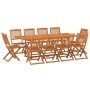 Set de comedor para jardín 11 piezas madera maciza de acacia de vidaXL, Conjuntos de jardín - Ref: Foro24-3086987, Precio: 79...