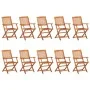 Set de comedor para jardín 11 piezas madera maciza de acacia de vidaXL, Conjuntos de jardín - Ref: Foro24-3086987, Precio: 74...