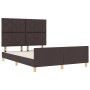 Estructura de cama marrón oscuro de tela 140x200 cm de | Foro24.es | Tu tienda online para hogar, jardín y más Foro24.es