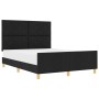 Cama marco  negra 160x200 cm tela | Foro24.es | Tu tienda online para hogar, jardín y más Foro24.es