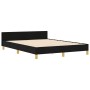 Cama marco  negra 160x200 cm tela | Foro24.es | Tu tienda online para hogar, jardín y más Foro24.es