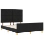 Cama marco  negra 160x200 cm tela | Foro24.es | Tu tienda online para hogar, jardín y más Foro24.es