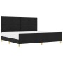 Cama Negra 200x200 cm de Tela de , Camas y somieres - Ref: Foro24-3344832, Precio: 290,82 €, Descuento: %