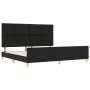 Cama Negra 200x200 cm de Tela de , Camas y somieres - Ref: Foro24-3344832, Precio: 290,82 €, Descuento: %