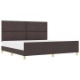 Cama en Marrón Oscuro, 200x200 cm, Tela de , Camas y somieres - Ref: Foro24-3344833, Precio: 261,61 €, Descuento: %