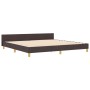 Cama en Marrón Oscuro, 200x200 cm, Tela de , Camas y somieres - Ref: Foro24-3344833, Precio: 261,61 €, Descuento: %
