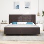 Cama en Marrón Oscuro, 200x200 cm, Tela de , Camas y somieres - Ref: Foro24-3344833, Precio: 261,61 €, Descuento: %