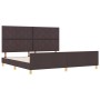 Cama en Marrón Oscuro, 200x200 cm, Tela de , Camas y somieres - Ref: Foro24-3344833, Precio: 261,61 €, Descuento: %
