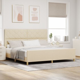 Comprar estructura de cama crema 200x200 cm tela