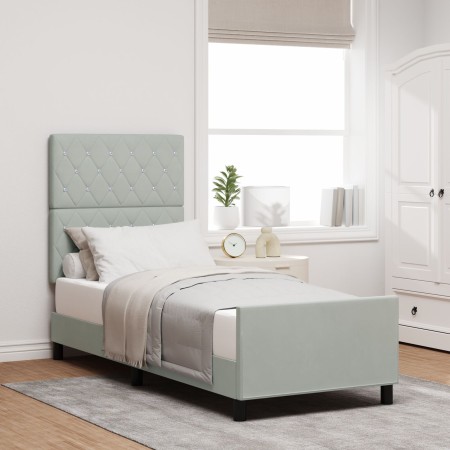 Estructura de Cama de Terciopelo Gris Claro 80x200 cm de | Foro24.es | Tu tienda online para hogar, jardín y más Foro24.es