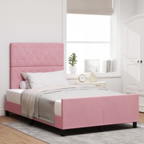 Comprar Base de cama rosa 120x200 cm terciopelo