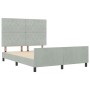 Estructura de Cama Gris Claro 160x200 cm Terciopelo de , Camas y somieres - Ref: Foro24-3344885, Precio: 248,01 €, Descuento:...