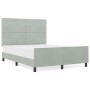Estructura de Cama Gris Claro 160x200 cm Terciopelo de , Camas y somieres - Ref: Foro24-3344885, Precio: 248,01 €, Descuento:...