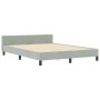 Estructura de Cama Gris Claro 160x200 cm Terciopelo de , Camas y somieres - Ref: Foro24-3344885, Precio: 248,01 €, Descuento:...