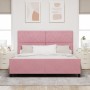 Cama Rosa 180x200 cm Terciopelo de , Camas y somieres - Ref: Foro24-3344896, Precio: 247,23 €, Descuento: %
