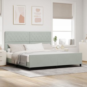 Comprar Estructura de Cama Gris Claro 200x200 cm