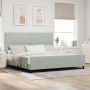 Estructura de Cama  Gris Claro 200x200 cm Terciopelo | Foro24.es | Tu tienda online para hogar, jardín y más Foro24.es