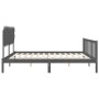 Estructura de cama con cabecero madera maciza gris 200x200 cm de vidaXL, Camas y somieres - Ref: Foro24-3193488, Precio: 174,...