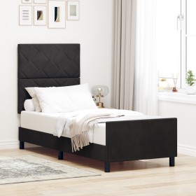Estructura de Cama Negra 80x200 cm Terciopelo de , Camas y somieres - Ref: Foro24-3344971, Precio: 140,95 €, Descuento: %