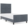 Cama Gris Oscuro 90x190 cm Terciopelo de , Camas y somieres - Ref: Foro24-3344976, Precio: 144,52 €, Descuento: %