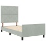 Estructura de Cama  Gris Claro 100x200 cm Terciopelo | Foro24.es | Tu tienda online para hogar, jardín y más Foro24.es