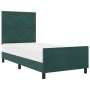 Estructura de Cama Verde Oscuro 100x200 cm Terciopelo de , Camas y somieres - Ref: Foro24-3344990, Precio: 152,07 €, Descuent...