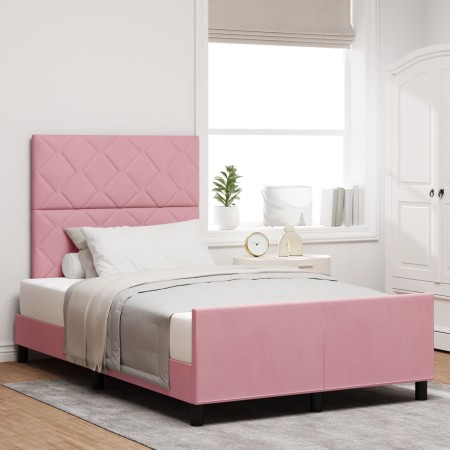 Estructura de Cama de Terciopelo Rosa 120x190 cm | Foro24.es | Tu tienda online para hogar, jardín y más Foro24.es