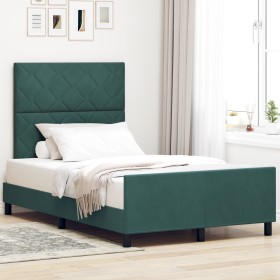 estructura de cama verde oscuro 120x200 cm terciopelo de , Camas y somieres - Ref: Foro24-3345002, Precio: 179,82 €, Descuent...
