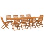 Set de comedor para jardín 11 piezas madera maciza de acacia de vidaXL, Conjuntos de jardín - Ref: Foro24-3086992, Precio: 79...