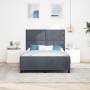 Estructura de Cama de Terciopelo Gris Oscuro 140x190 cm de , Camas y somieres - Ref: Foro24-3345006, Precio: 226,34 €, Descue...