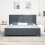 Estructura de Cama de Terciopelo Gris Oscuro  200x200 cm | Foro24.es | Tu tienda online para hogar, jardín y más Foro24.es