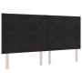 Estructura de Cama de Terciopelo Negro  200x200 cm | Foro24.es | Tu tienda online para hogar, jardín y más Foro24.es