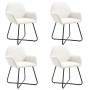 Sillas de comedor 4 unidades tela color crema en Sillas de comedor | Comprar online en Foru.es