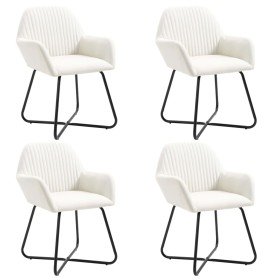 Sillas de comedor 4 unidades tela color crema en Sillas de comedor | Comprar online en Foru.es