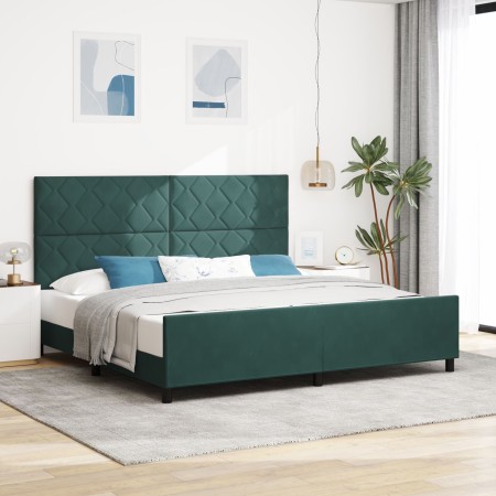 Estructura de Cama Verde Oscuro 200x200 cm Terciopelo | Foro24.es | Tu tienda online para hogar, jardín y más Foro24.es