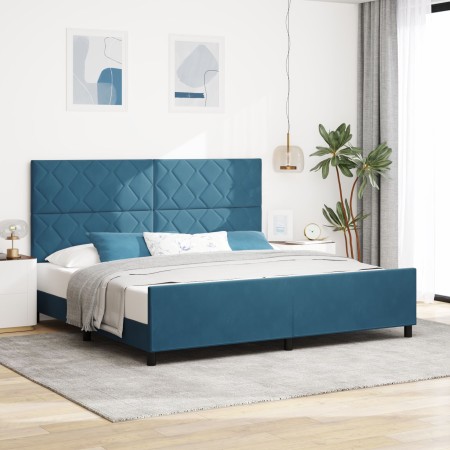 Estructura de Cama  Azul Oscuro 200x200 cm Terciopelo | Foro24.es | Tu tienda online para hogar, jardín y más Foro24.es