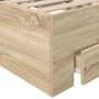 Estructura de cama roble Sonoma 140x200 cm madera contrachapada de , Camas y somieres - Ref: Foro24-3345121, Precio: 218,95 €...