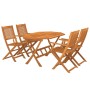 Juego de comedor de jardín 5 piezas madera maciza de acacia de vidaXL, Conjuntos de jardín - Ref: Foro24-3086996, Precio: 348...