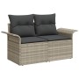 Conjunto de sofá de jardín de 5 piezas con cojines gris claro de ratán | Foro24.es | Tu tienda online para hogar, jardín y más Foro24.es