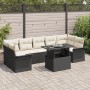 Conjunto de Sofás de Jardín de 8 Piezas con Cojines Negro Poliratán de , Sofás de exterior - Ref: Foro24-3348233, Precio: 536...