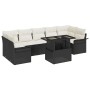 Conjunto de Sofás de Jardín de 8 Piezas con Cojines Negro Poliratán de , Sofás de exterior - Ref: Foro24-3348233, Precio: 536...